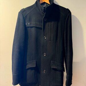 H&M Black Wool Pea Coat - Men's Size 36R